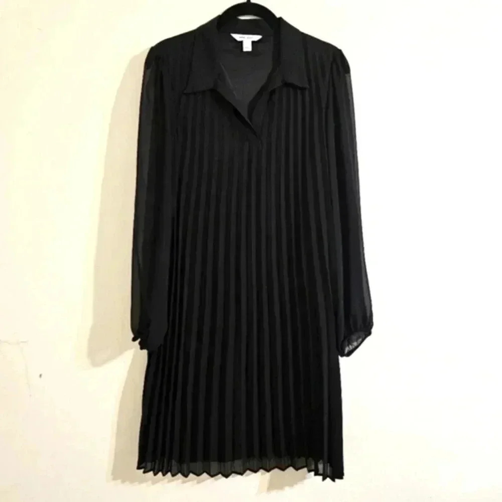 Nine West Pleated Georgette Dress